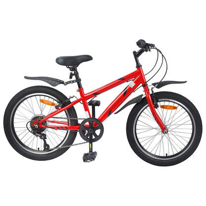 Kids Bike 24'' 6-Speed for 8-12 Years Old Red