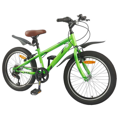 Kids Bike 20'' 6-Speed for 6-11 Years Old Green