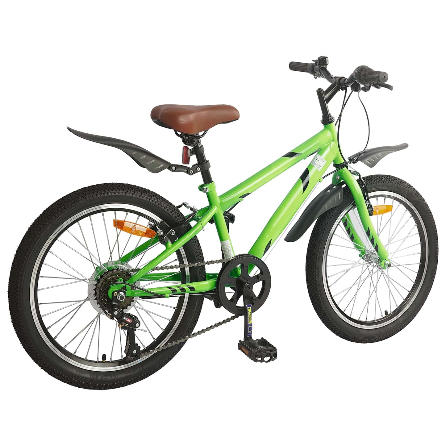 Kids Bike 20'' 6-Speed for 6-11 Years Old Green
