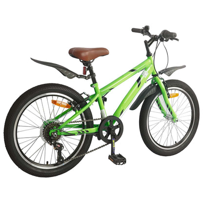 Kids Bike 20'' 6-Speed for 6-11 Years Old Green