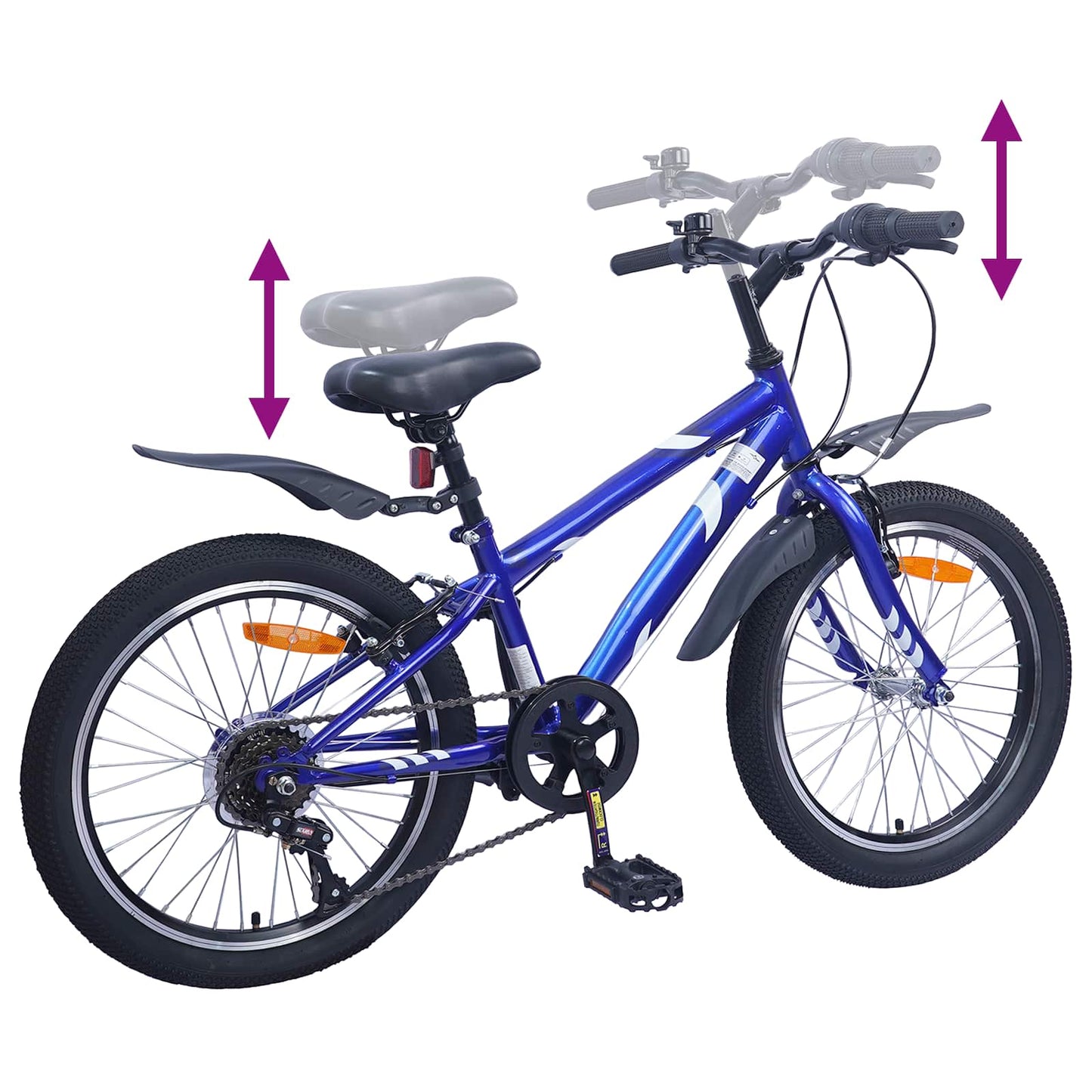 Kids Bike 20'' 6-Speed for 6-11 Years Old Dark Blue