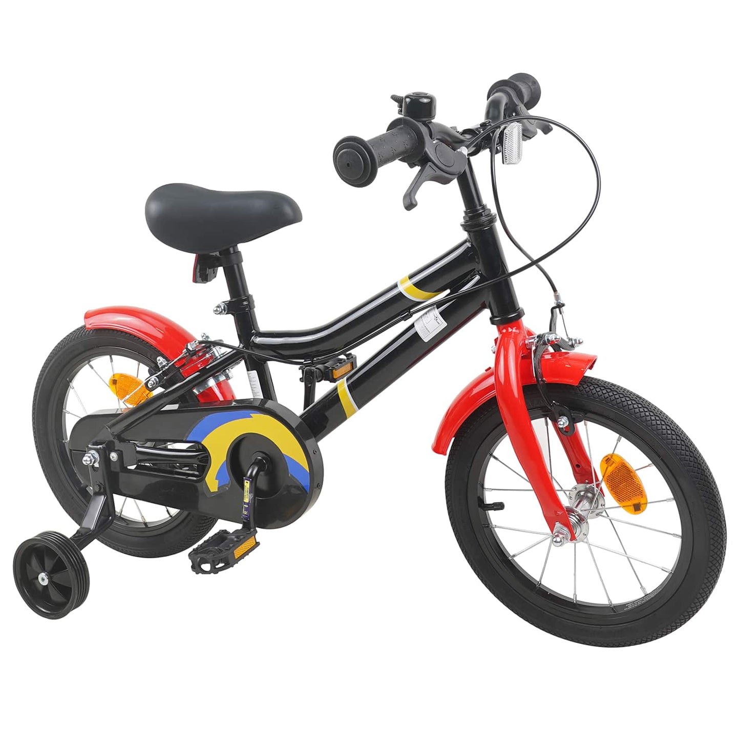 Kids Bike 14 Inches for 3-5 Years Old Black Red