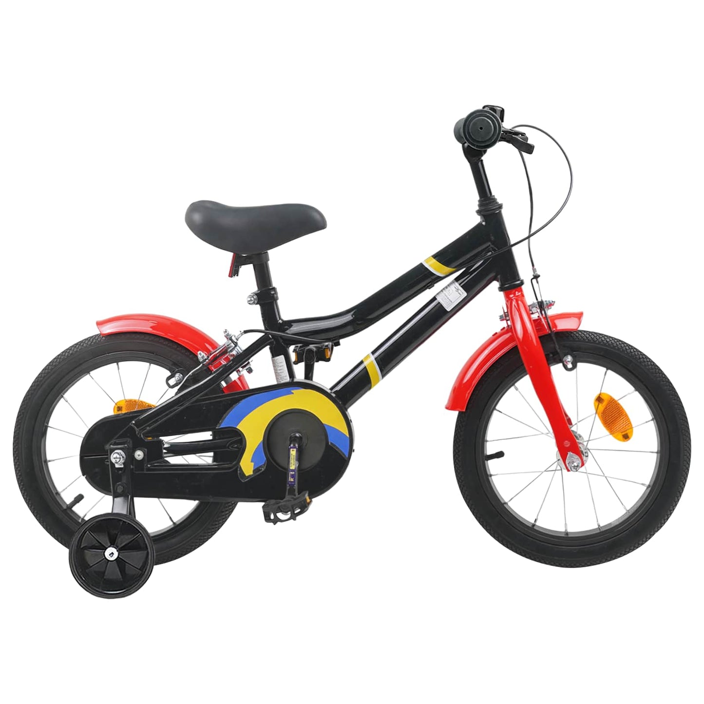 Kids Bike 16 Inches for 4-6 Years Old Black Red