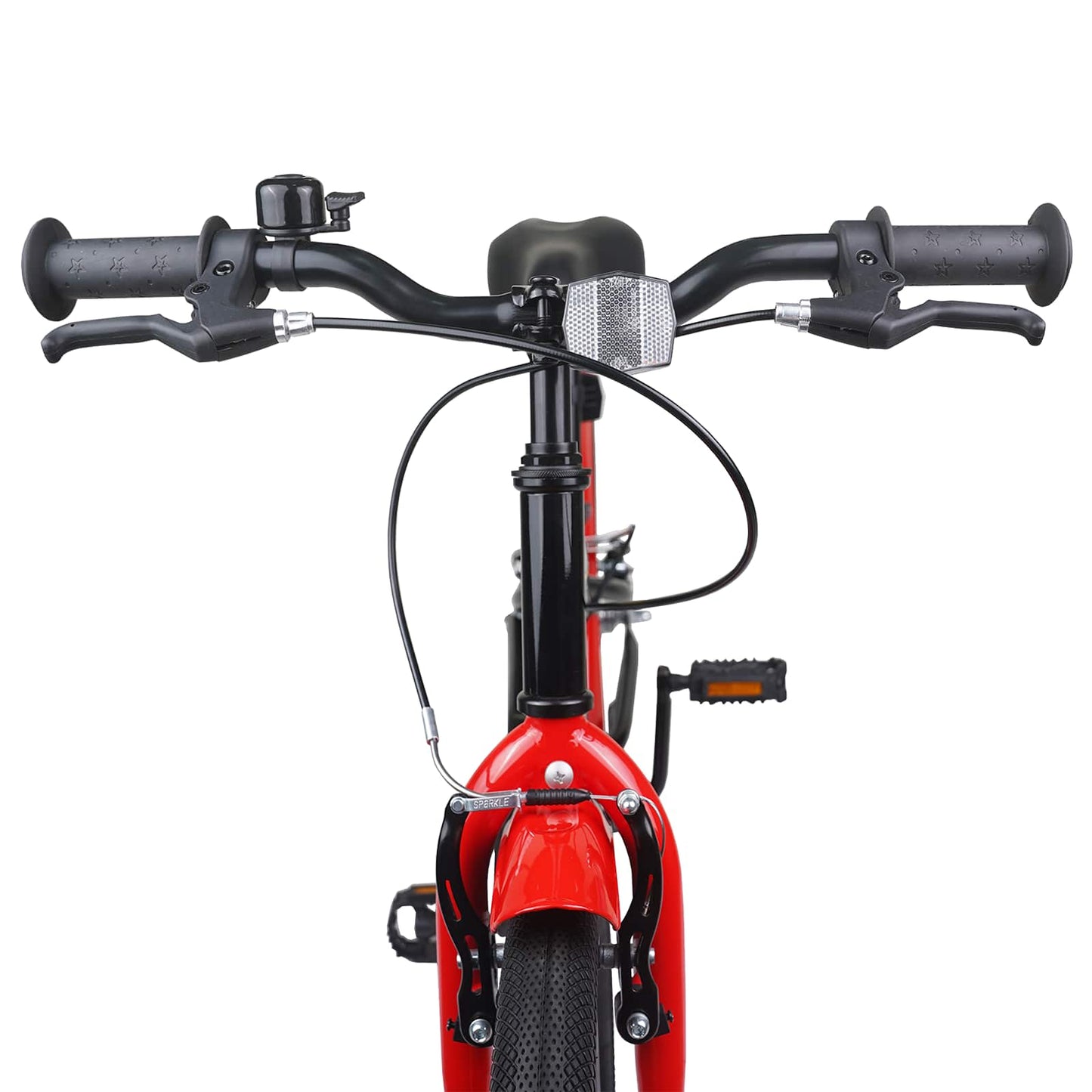 Kids Bike 22 Inches for 7-12 Years Old Black Red