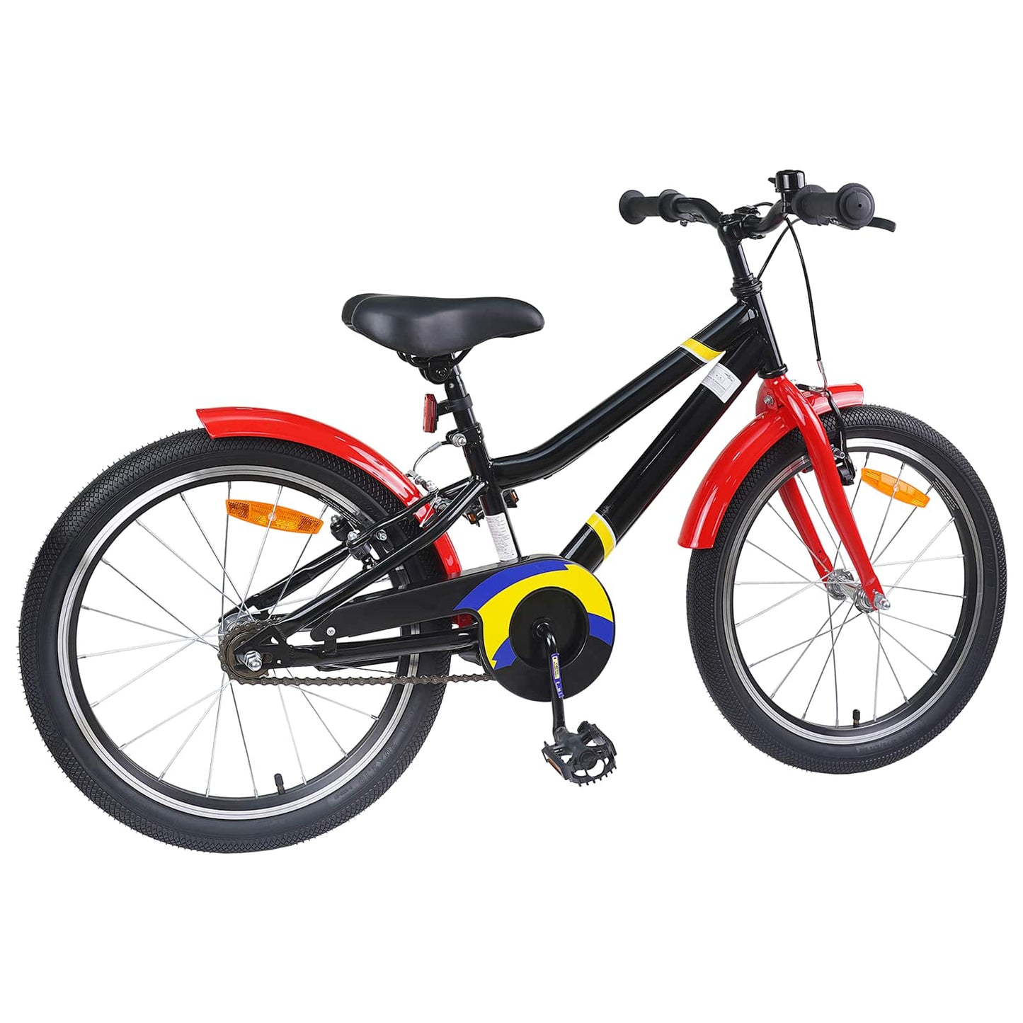 Kids Bike 22 Inches for 7-12 Years Old Black Red