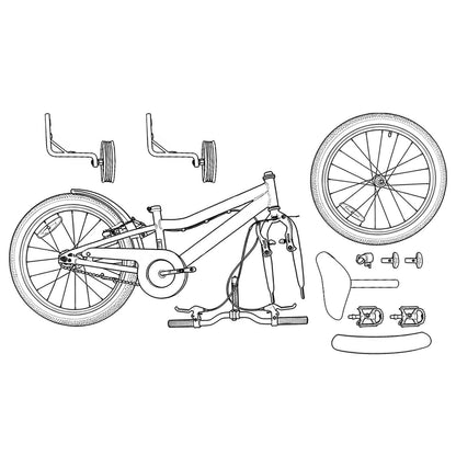 Kids Bike 12 Inches for 2-4 Years Old Blue and Black
