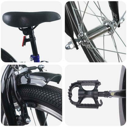 Kids Bike 20 Inches for 6-11 Years Old Blue Black