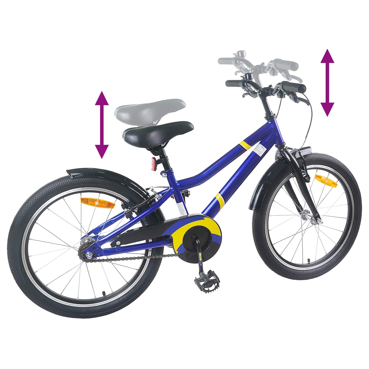 Kids Bike 20 Inches for 6-11 Years Old Blue Black