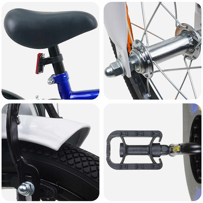 Kids Bike 14 Inches for 3-5 Years Old Blue White