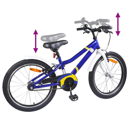 Kids Bike 18 Inches for 5-7 Years Old Blue White