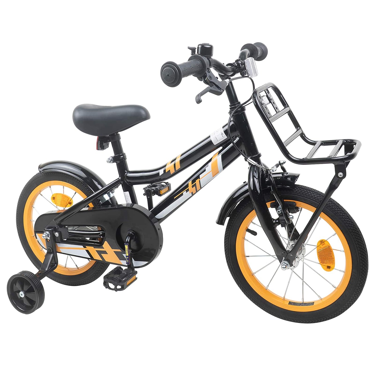Kids Bike 12 Inches for 2-4 Years Old Orange Black