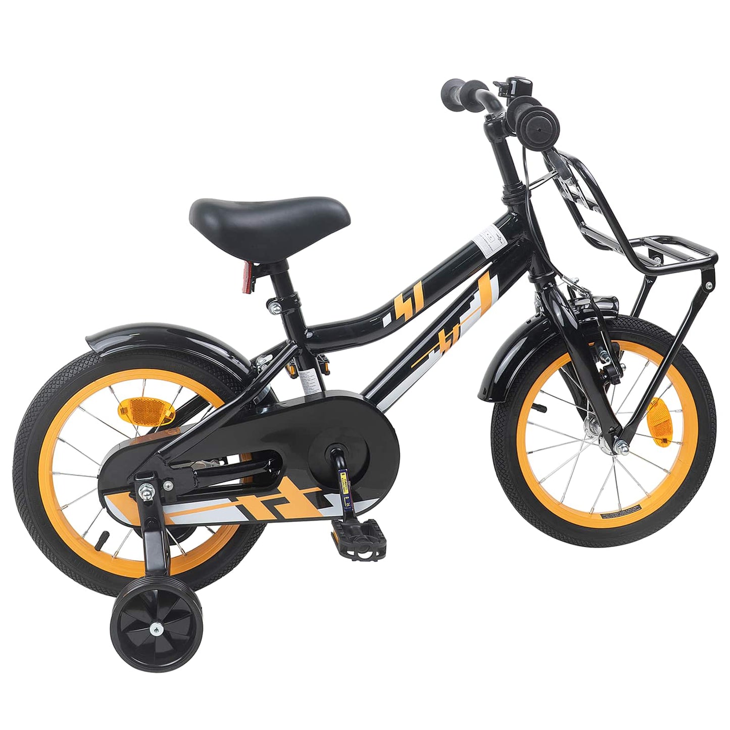 Kids Bike 12 Inches for 2-4 Years Old Orange Black