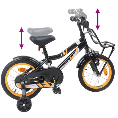 Kids Bike 16 Inches for 4-6 Years Old Orange Black