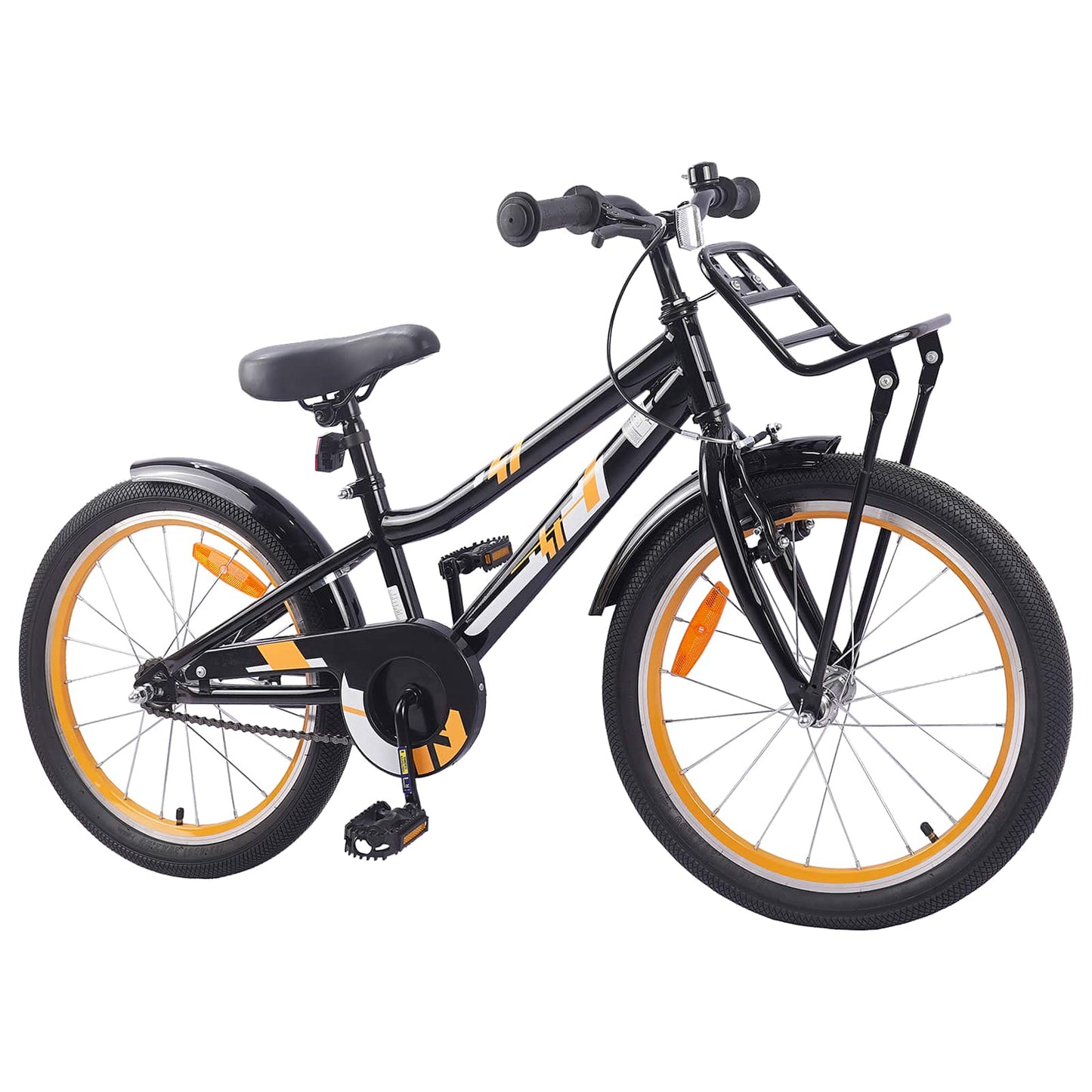 Kids Bike 18 Inches for 5-7 Years Old Orange Black