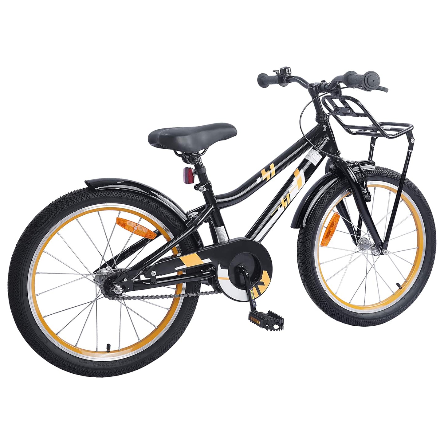 Kids Bike 20 Inches for 6-11 Years Old Orange Black