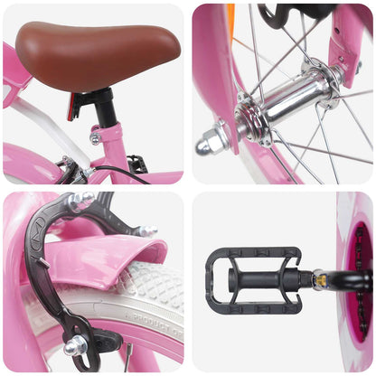 Kids Bike 14 Inches for 3-5 Years Old Light Pink