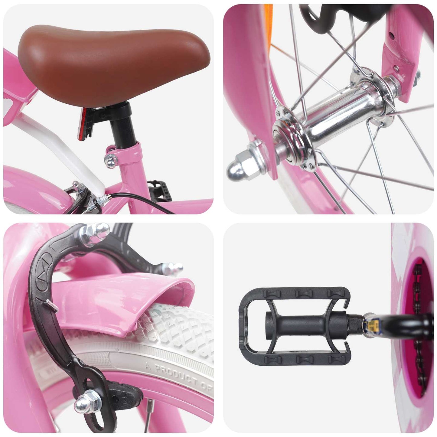 Kids Bike 16 Inches for 4-6 Years Old Light Pink