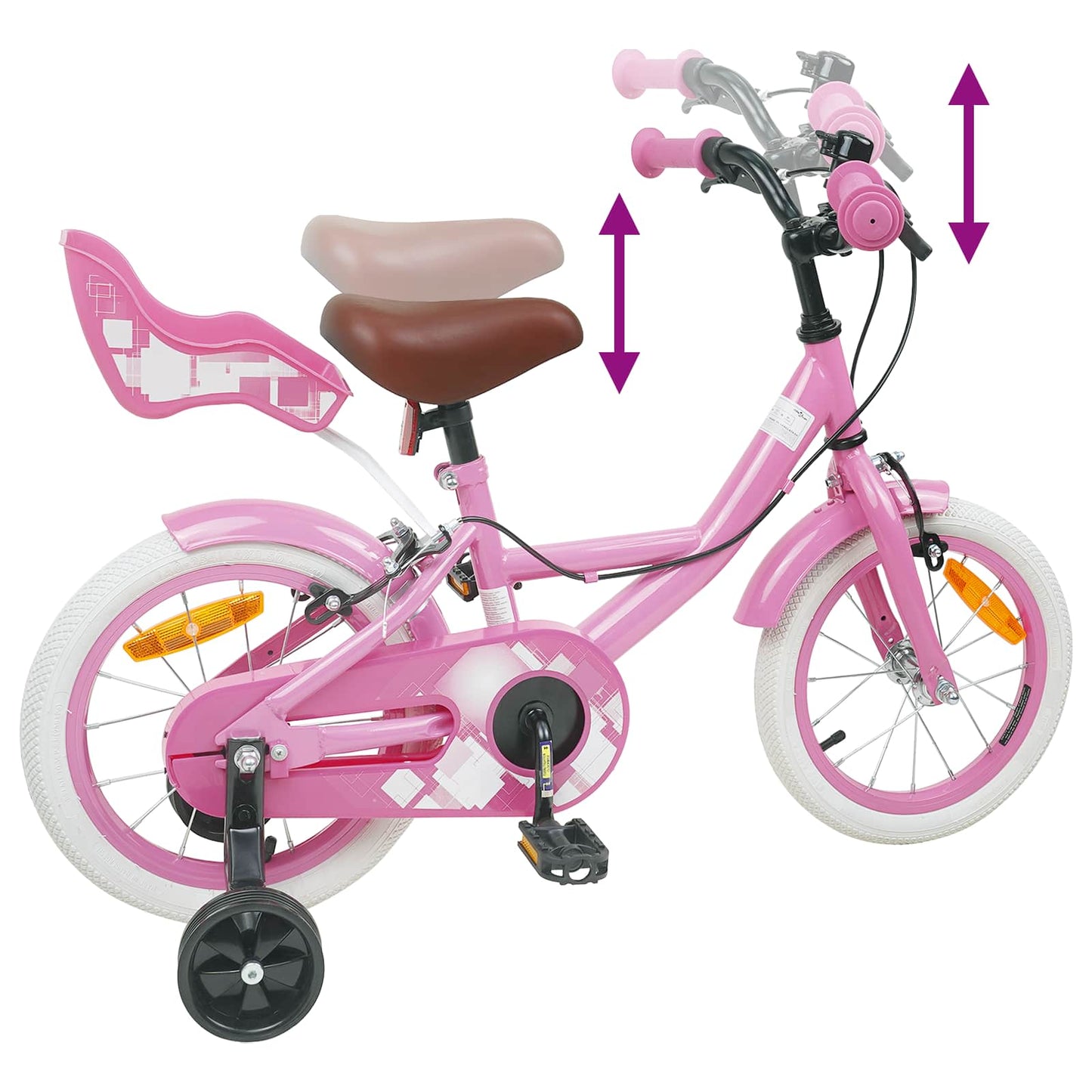 Kids Bike 16 Inches for 4-6 Years Old Light Pink