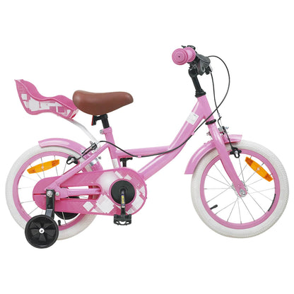 Kids Bike 16 Inches for 4-6 Years Old Light Pink