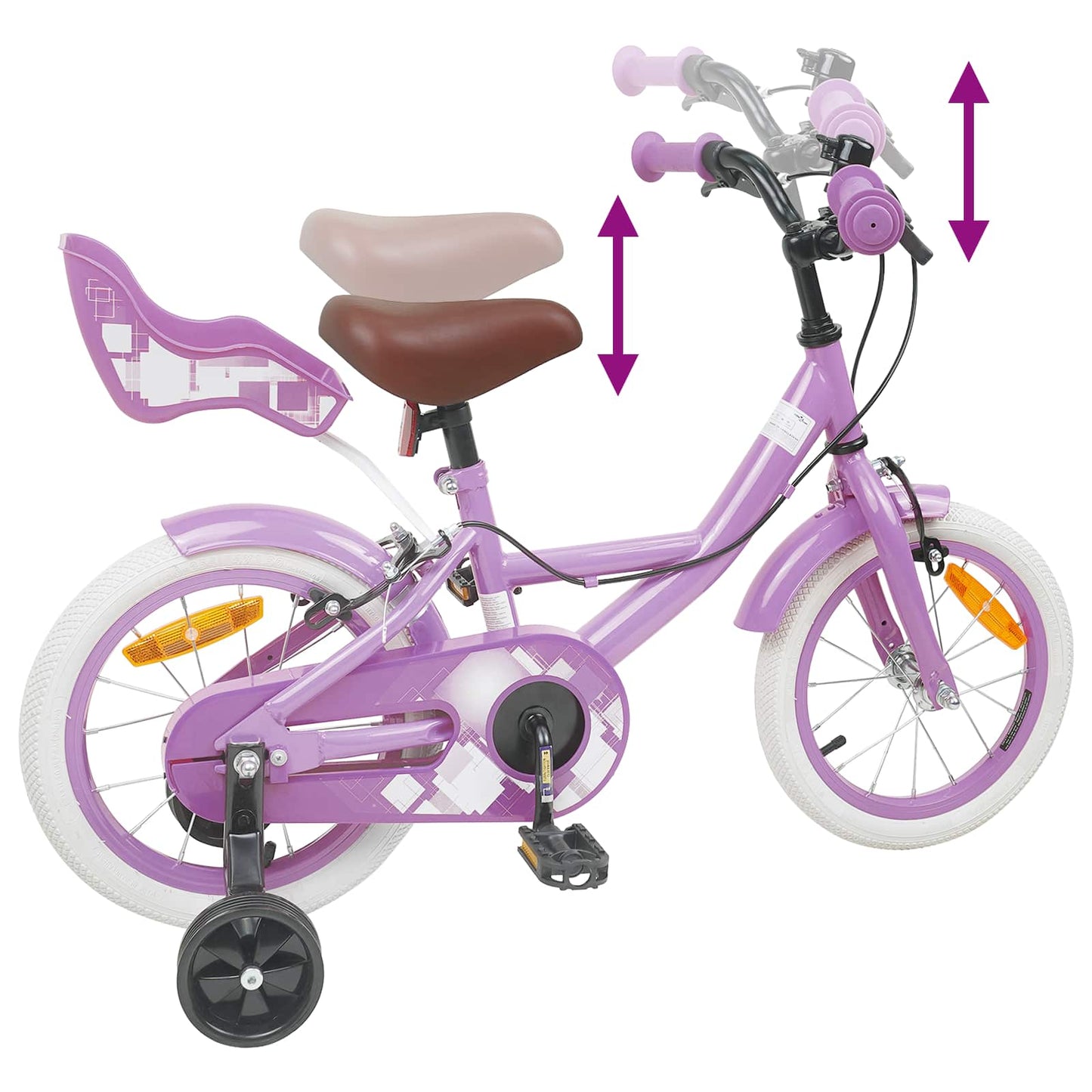 Kids Bike 16 Inches for 4-6 Years Old Purple