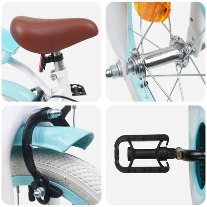 Kids Bike 16 Inches for 4-6 Years Old White