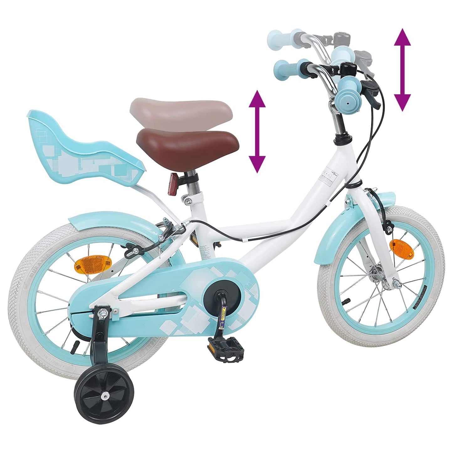Kids Bike 16 Inches for 4-6 Years Old White