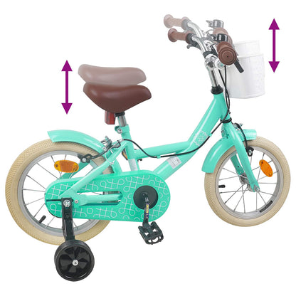 Kids Bike 16 Inches for 4-6 Years Old Sea Green
