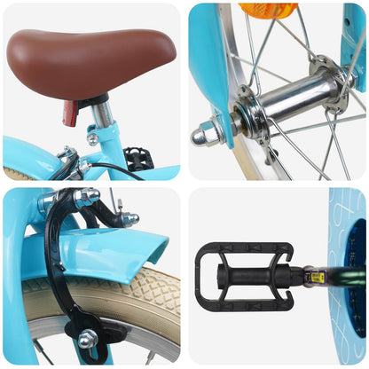 Kids Bike 16 Inches for 4-6 Years Old Light Blue