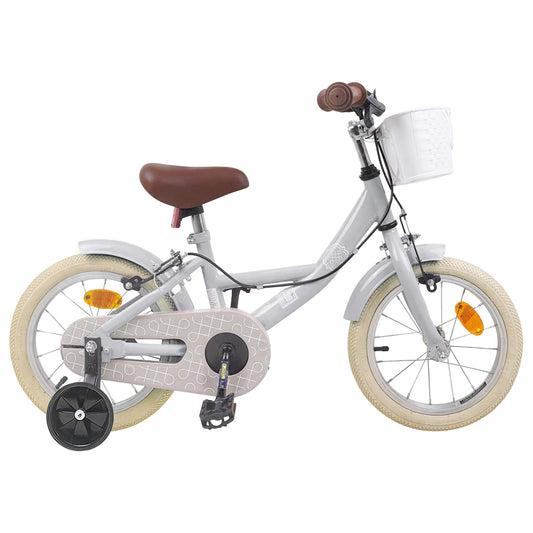 Kids Bike 14 Inches for 3-5 Years Old Light Grey