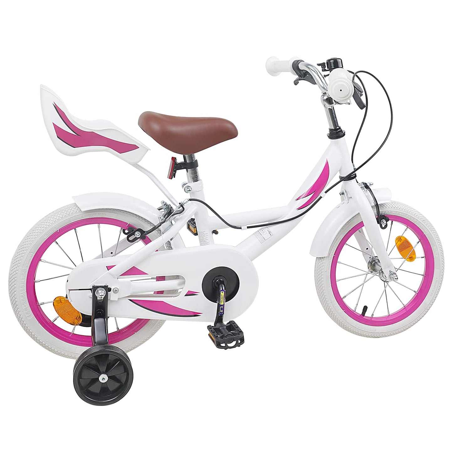 Kids Bike 12 Inches for 2-4 Years Old White