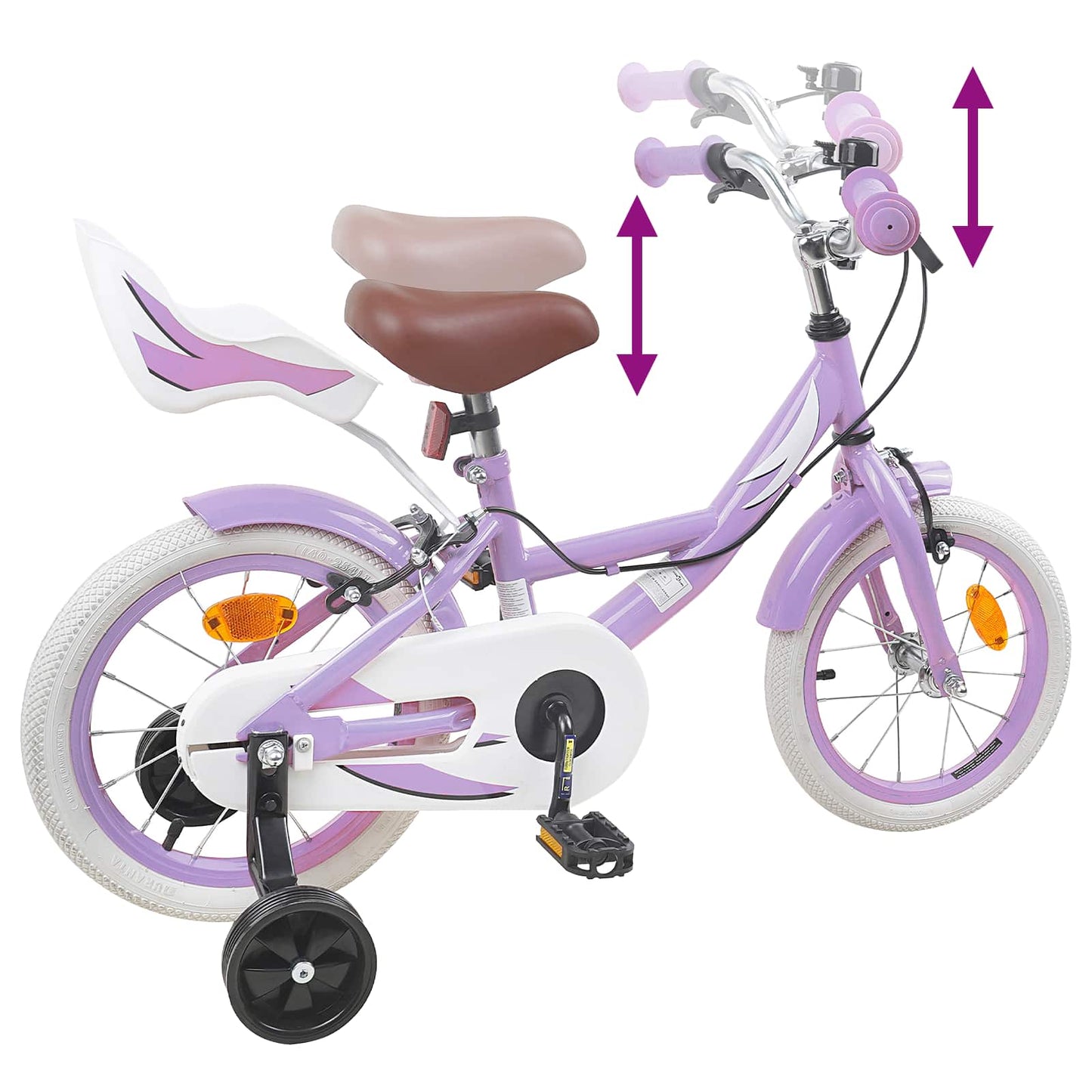 Kids Bike 12 Inches for 2-4 Years Old Purple