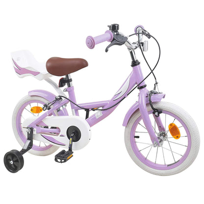 Kids Bike 14 Inches for 3-5 Years Old Purple