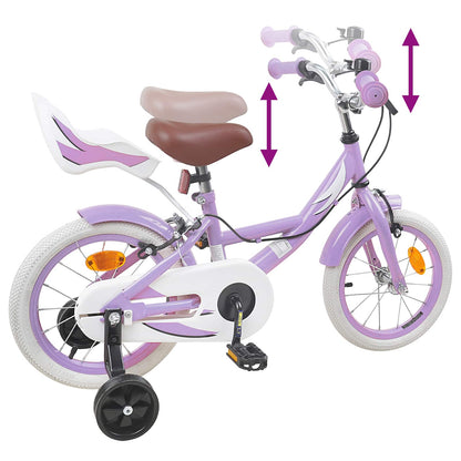Kids Bike 14 Inches for 3-5 Years Old Purple