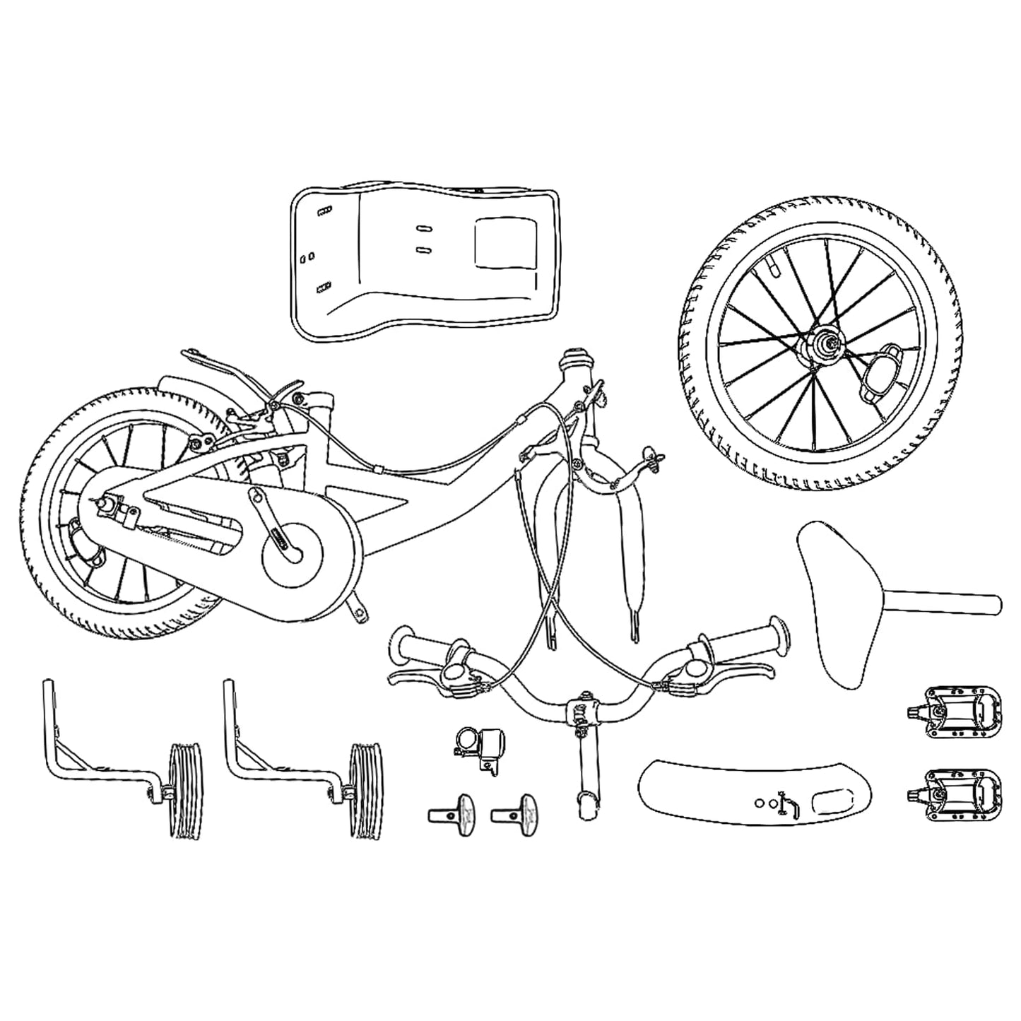 Kids Bike 14 Inches for 3-5 Years Old Purple
