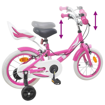 Kids Bike 14 Inches for 3-5 Years Old Pink