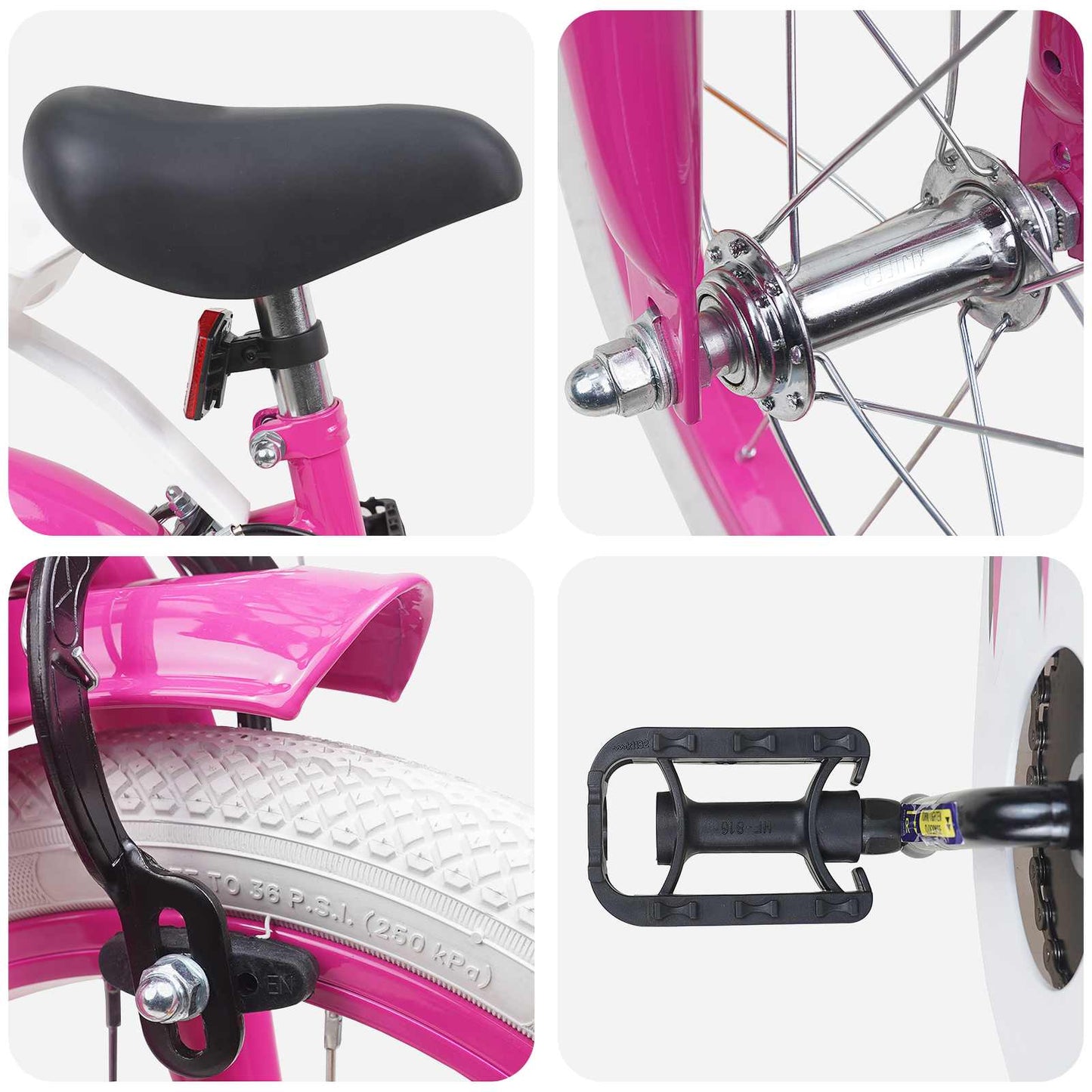 Kids Bike 16 Inches for 4-6 Years Old Pink