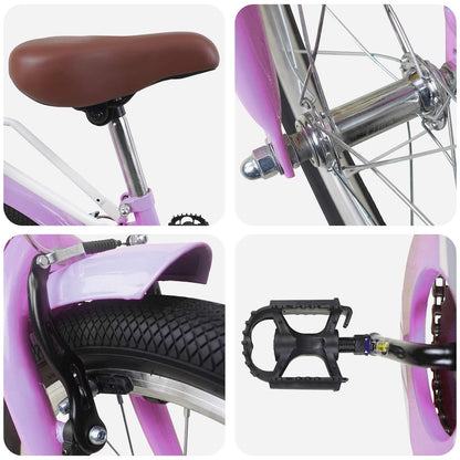 Kids Bike 18 Inches for 5-7 Years Old Purple
