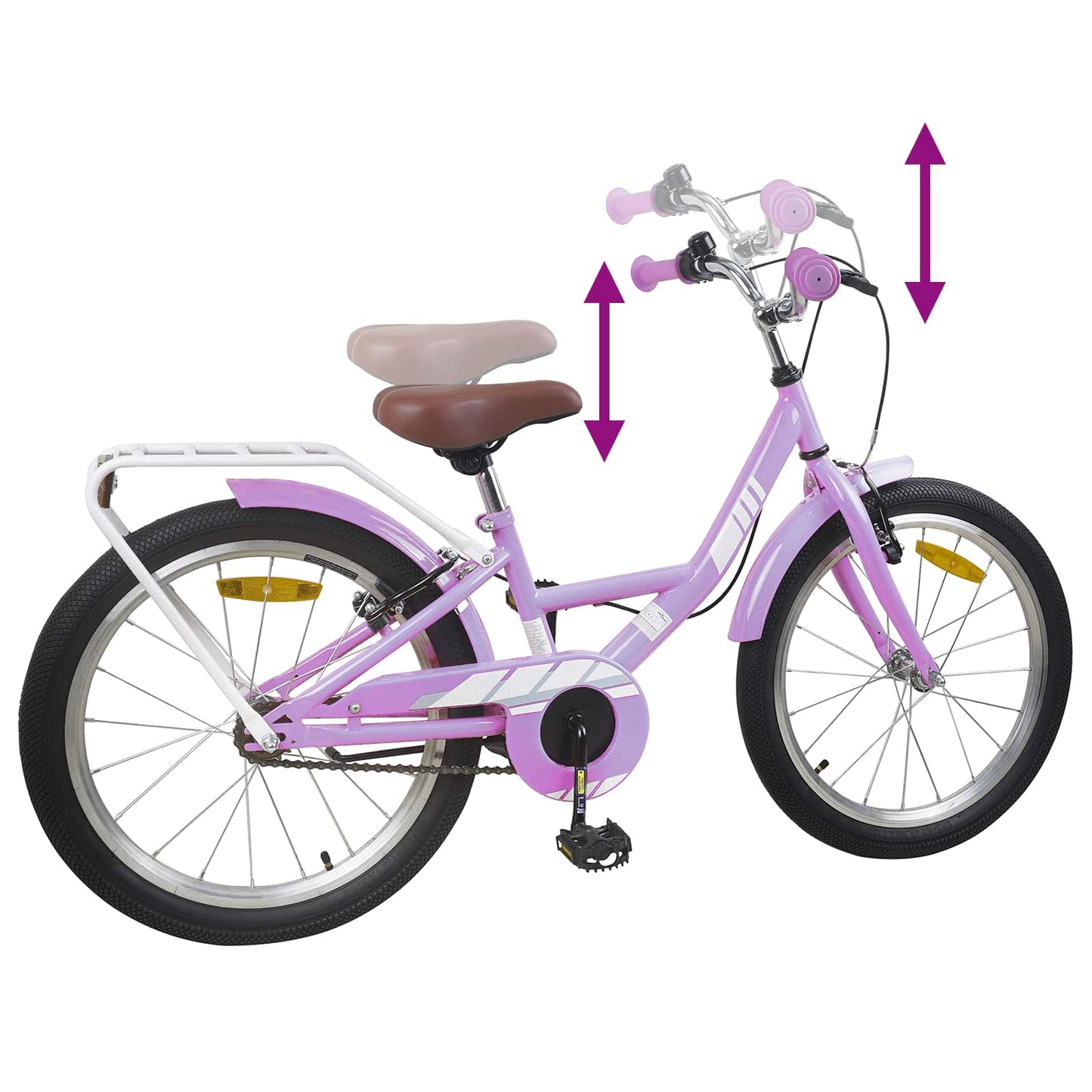 Kids Bike 18 Inches for 5-7 Years Old Purple