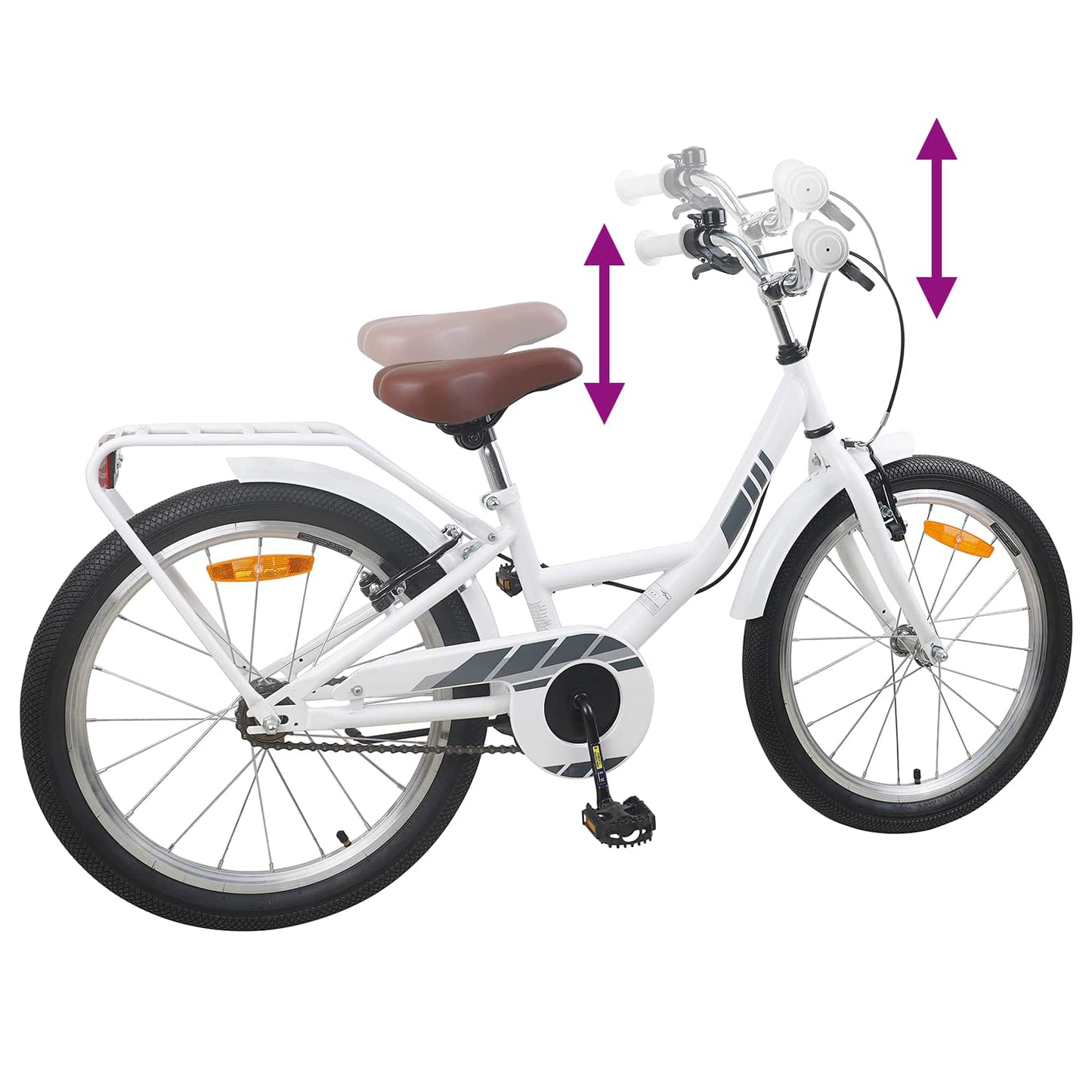 Kids Bike 18 Inches for 5-7 Years Old White