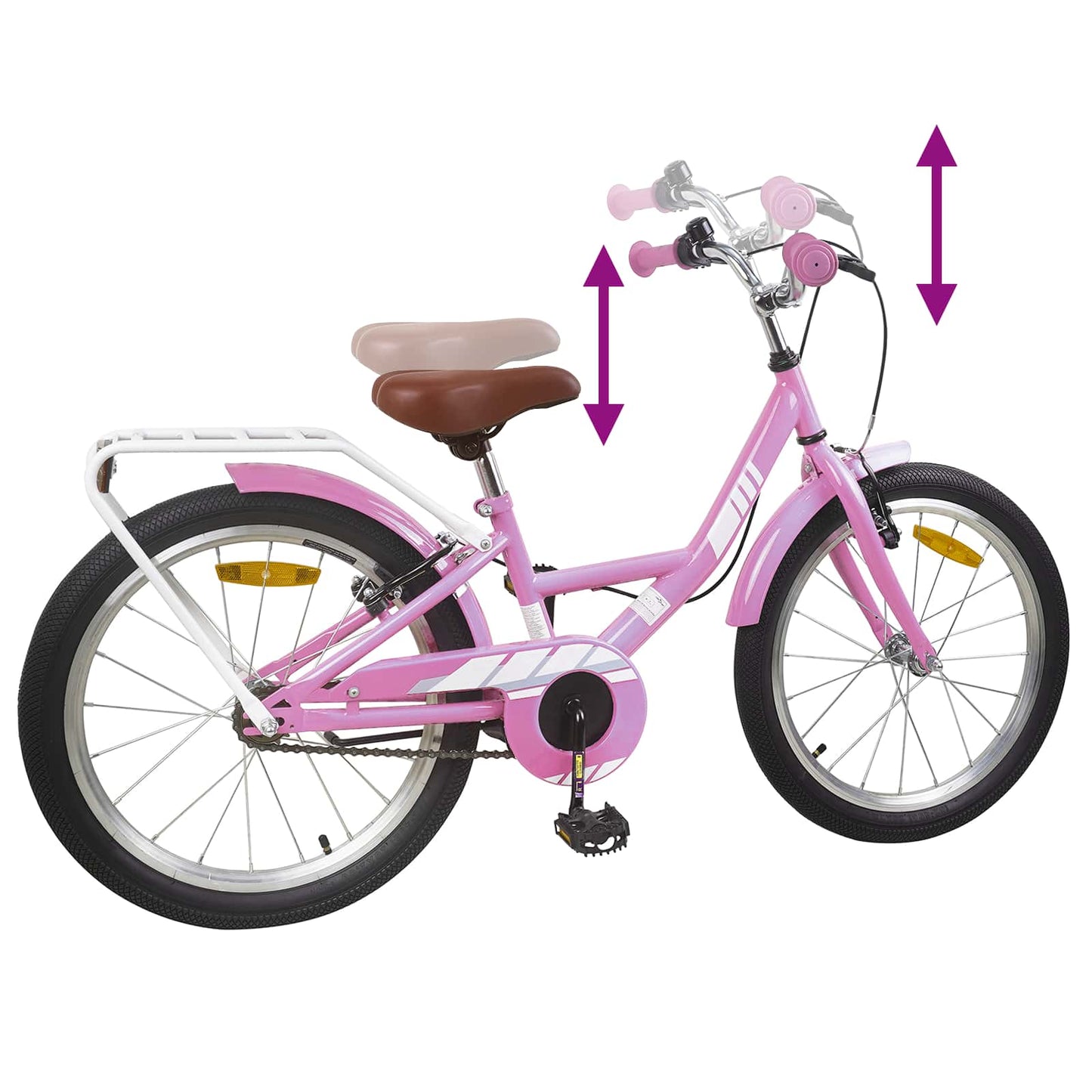 Kids Bike 18 Inches for 5-7 Years Old Light Pink