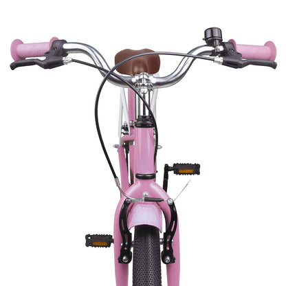 Kids Bike 20 Inches for 6-11 Years Old Light Pink