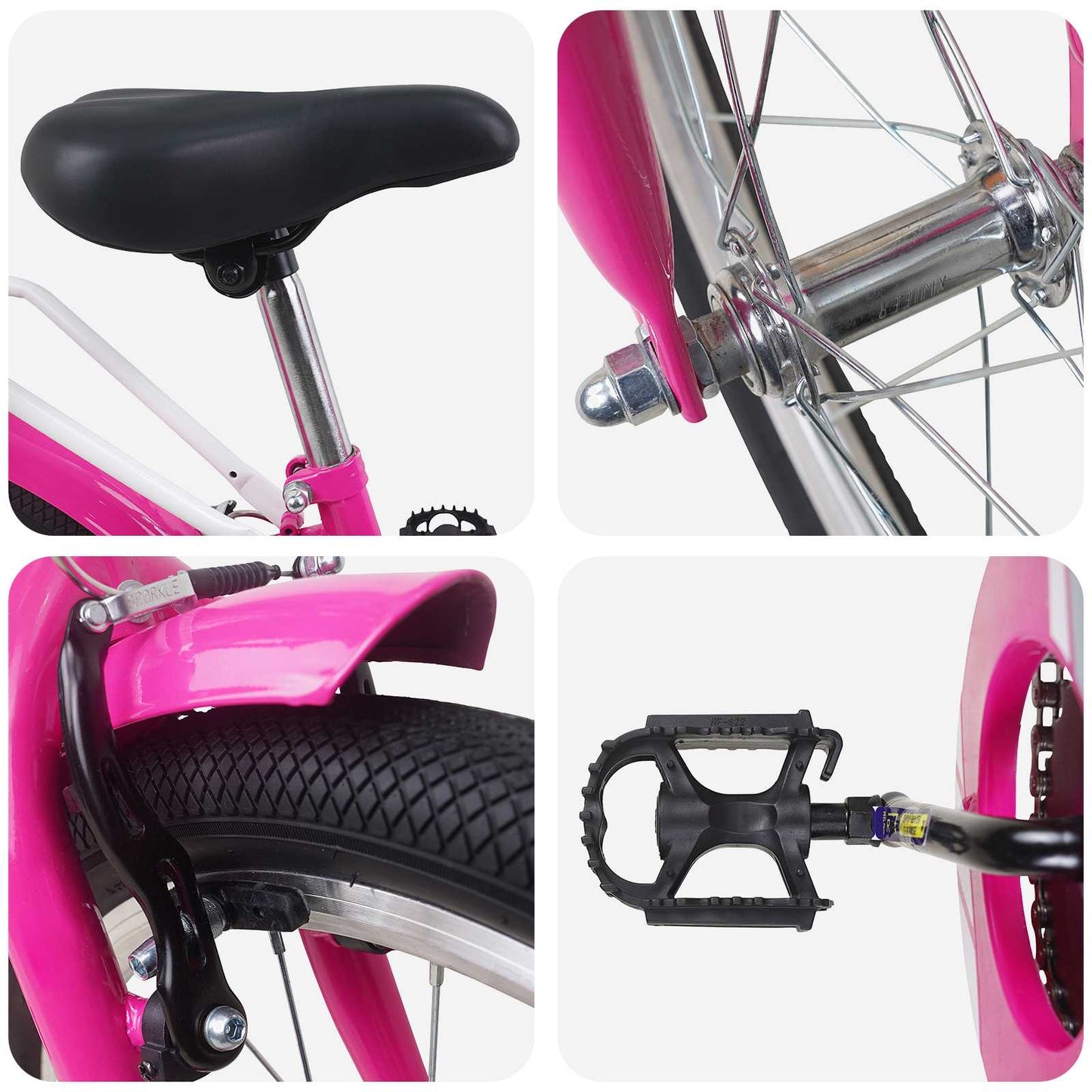 Kids Bike 18 Inches for 5-7 Years Old Pink