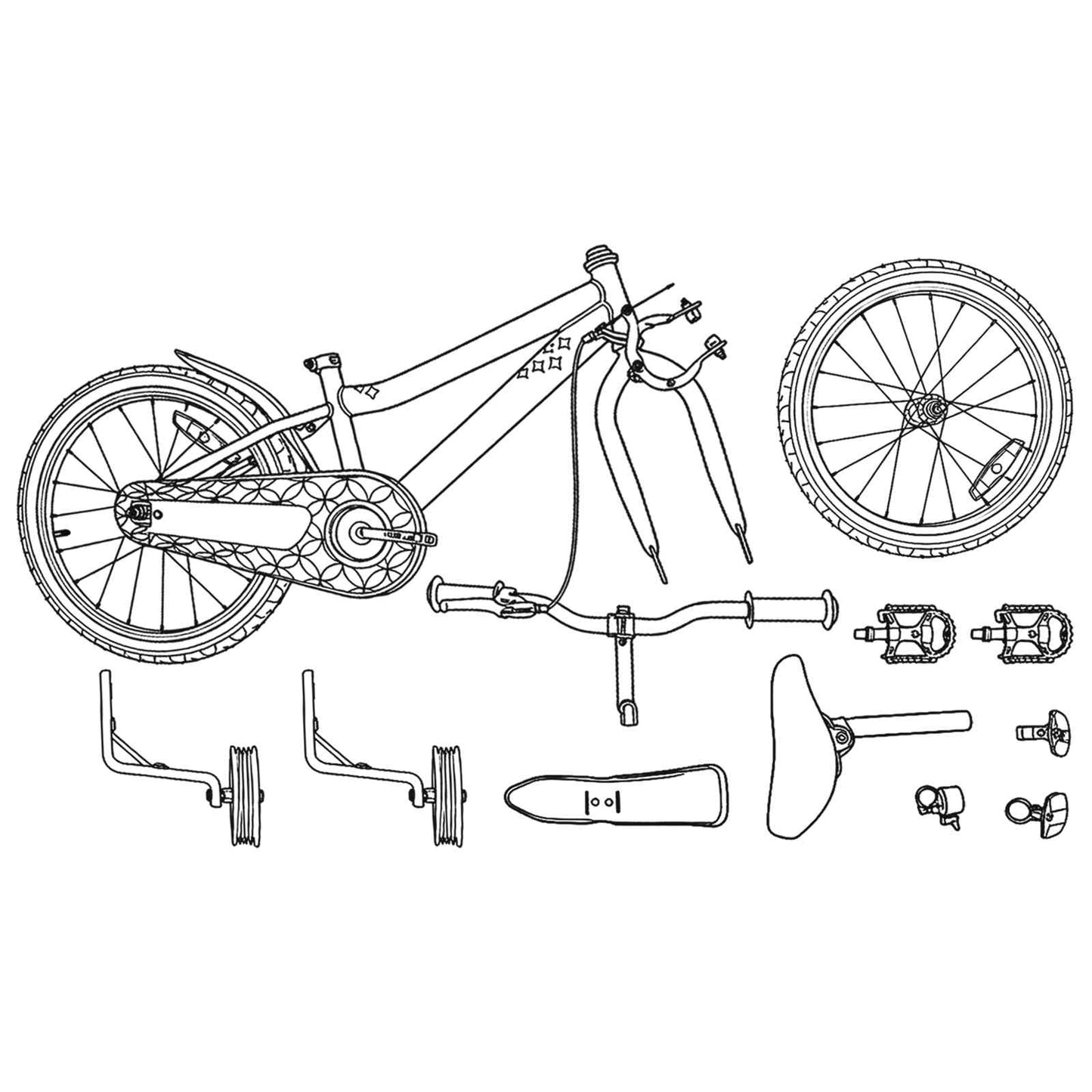 Kids Bike 12 Inches for 2-4 Years Old Red