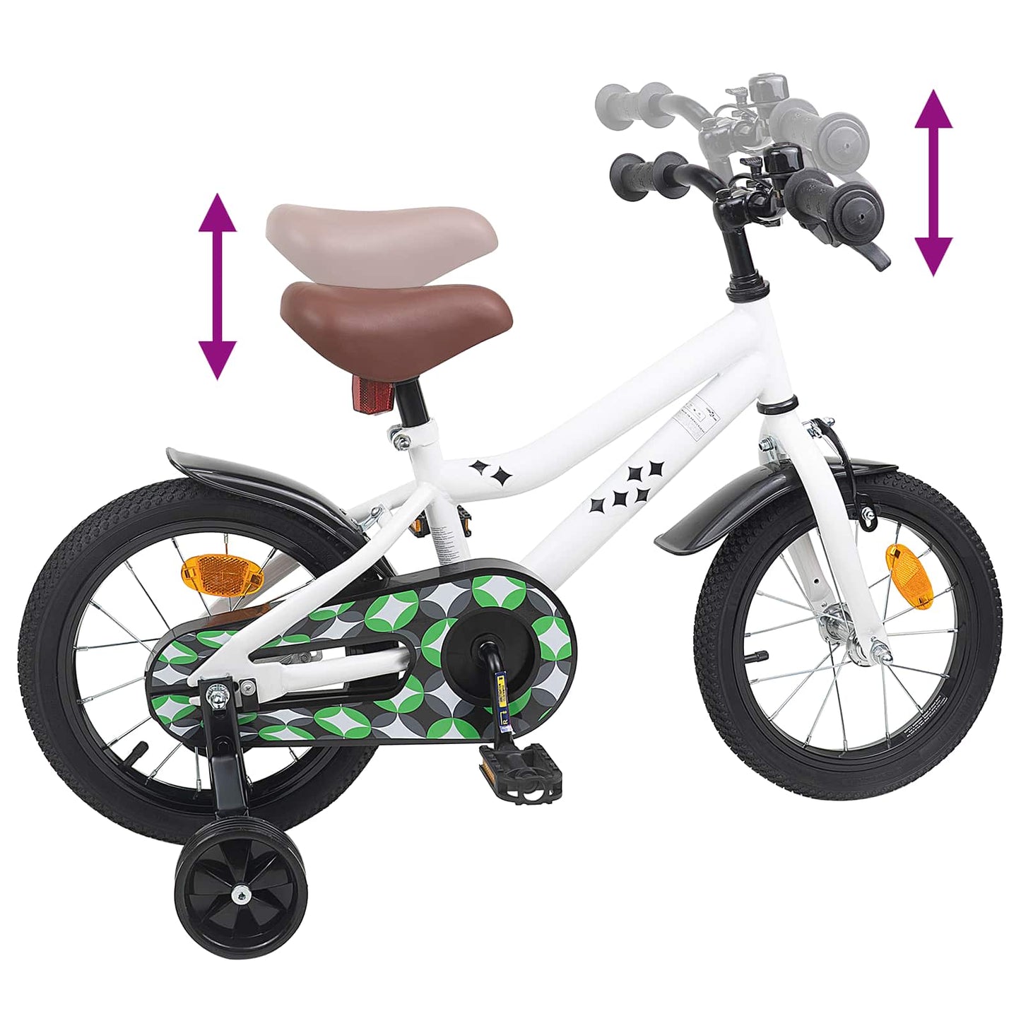 Kids Bike 16 Inches for 4-6 Years Old White
