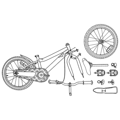 Kids Bike 18 Inches for 5-7 Years Old White