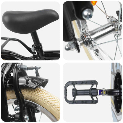 Kids Bike 14 Inches for 3-5 Years Old Black