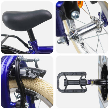 Kids Bike 16 Inches for 4-6 Years Old Dark Blue