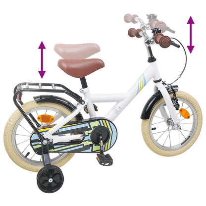 Kids Bike 16 Inches for 4-6 Years Old White