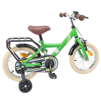 Kids Bike 14 Inches for 3-5 Years Old Green