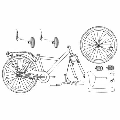 Kids Bike 14 Inches for 3-5 Years Old Green